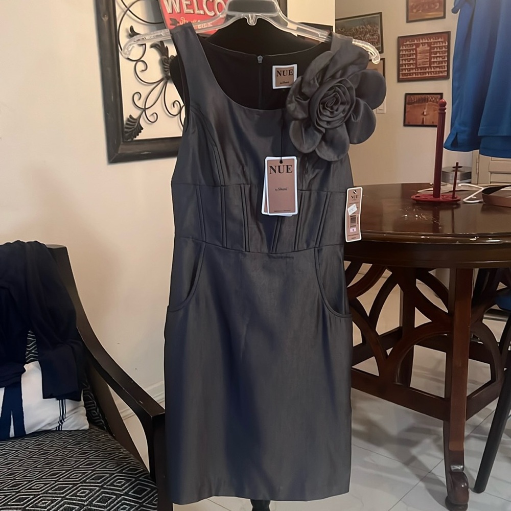 NUE by Shani gray and black dress